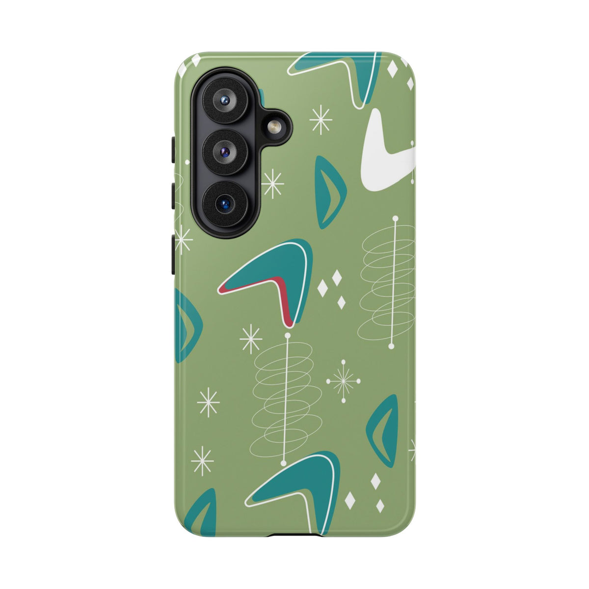 Mid Century Modern Atomic Boomerang, 50s Space Age Tough Phone Case