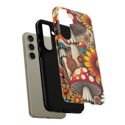 Colorful Mushroom Flower Phone Case - Boho Chic Design