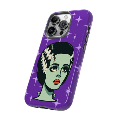 Bride of Frankenstein Retro Mid Mod Horror Buff Purple Halloween Tough Phone Case