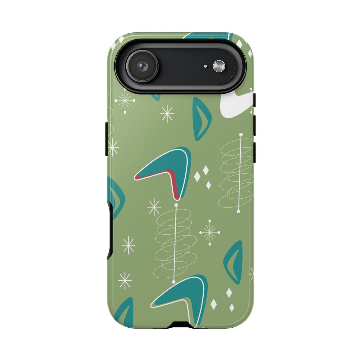 Mid Century Modern Atomic Boomerang, 50s Space Age Tough Phone Case