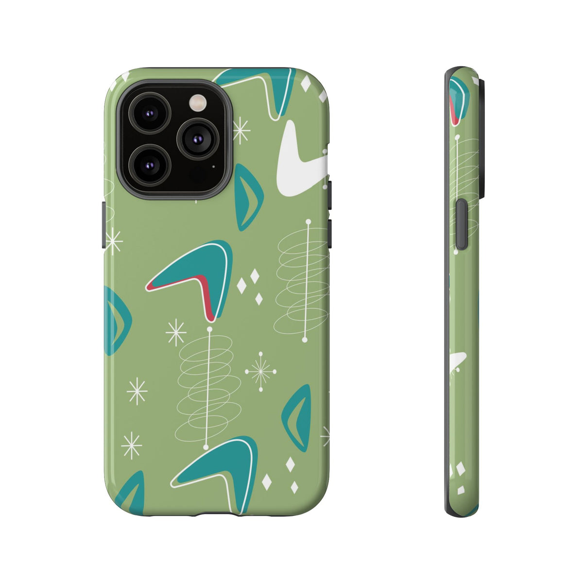Mid Century Modern Atomic Boomerang, 50s Space Age Tough Phone Case