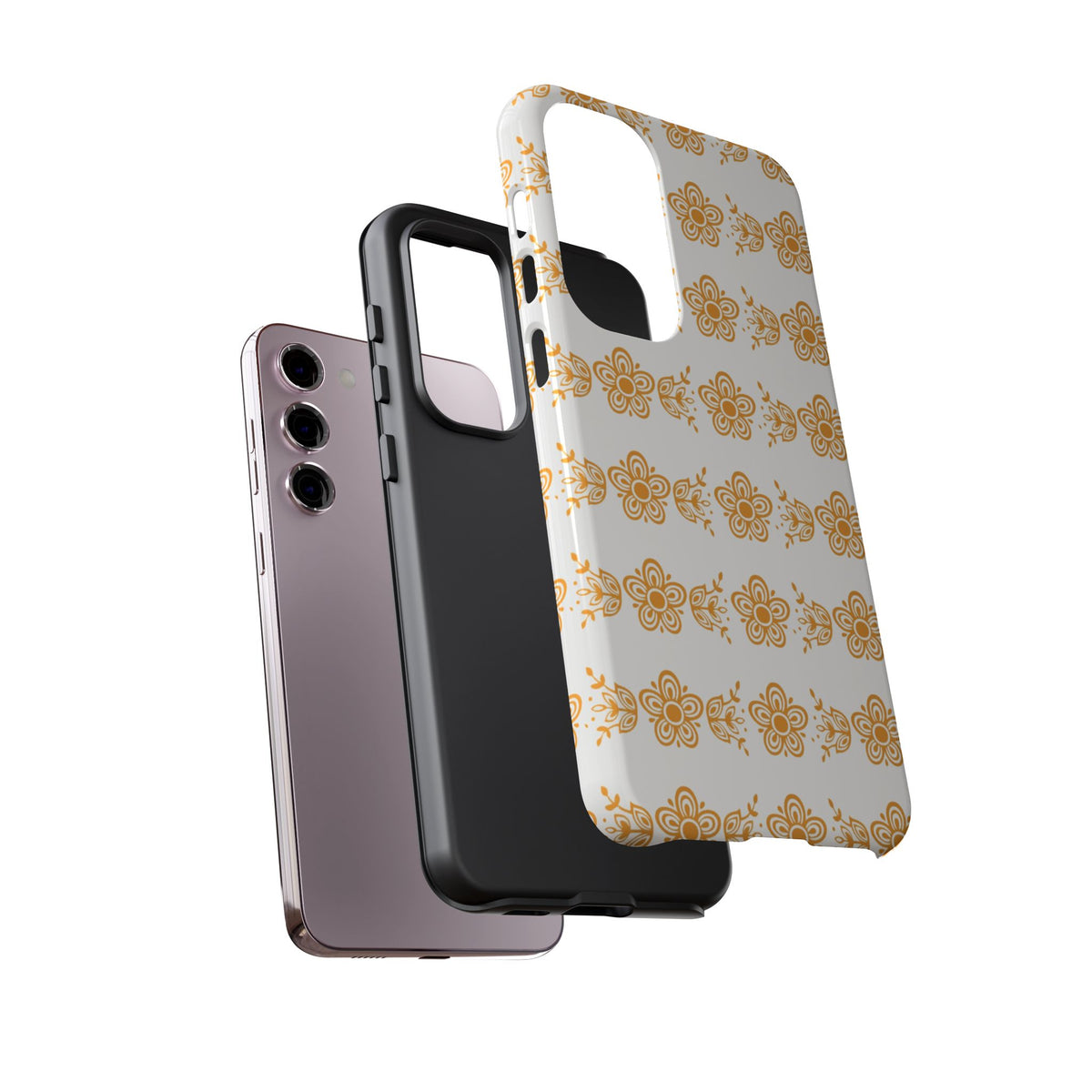 Pyrex Golden Butterfly Floral Phone Case, Tough Cases for Stylish Protection, Gift for Her, Durable, Trendy Floral Design, Cell Phone Cover