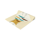 Mid Century Modern Geometric Moderninst, Minimal Beige MCM Table Runner - Mid Century Modern Gal
