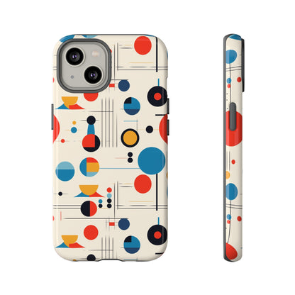 Mid Mod Bauhaus Designed iPhone, Samsung, Retro Phone Tough Cases