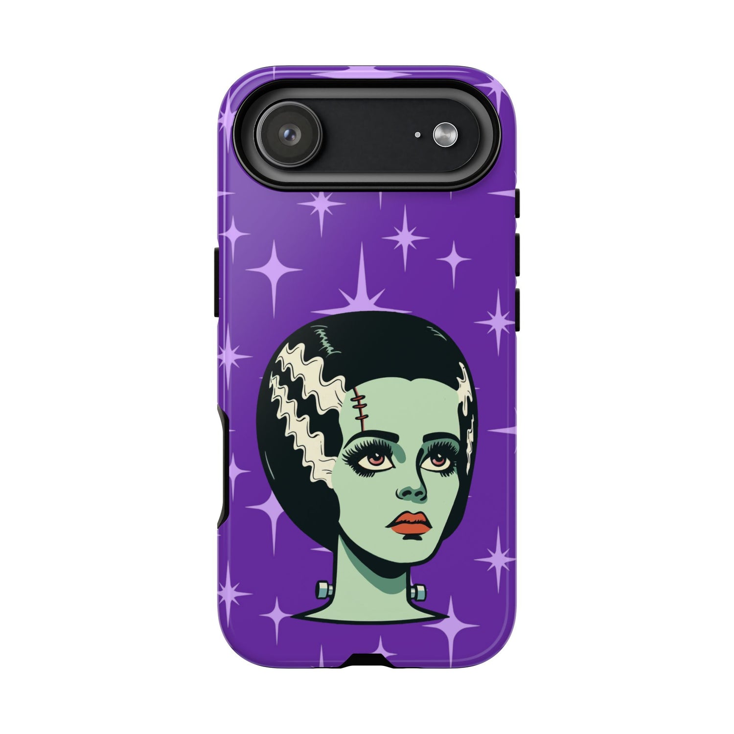 Bride of Frankenstein Retro Mid Mod Horror Buff Purple Halloween Tough Phone Case