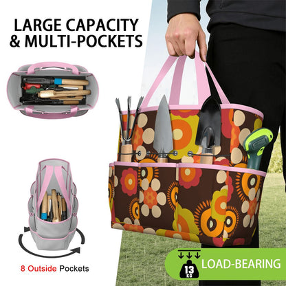 Retro Flower Power 70s Garden Tool Bag