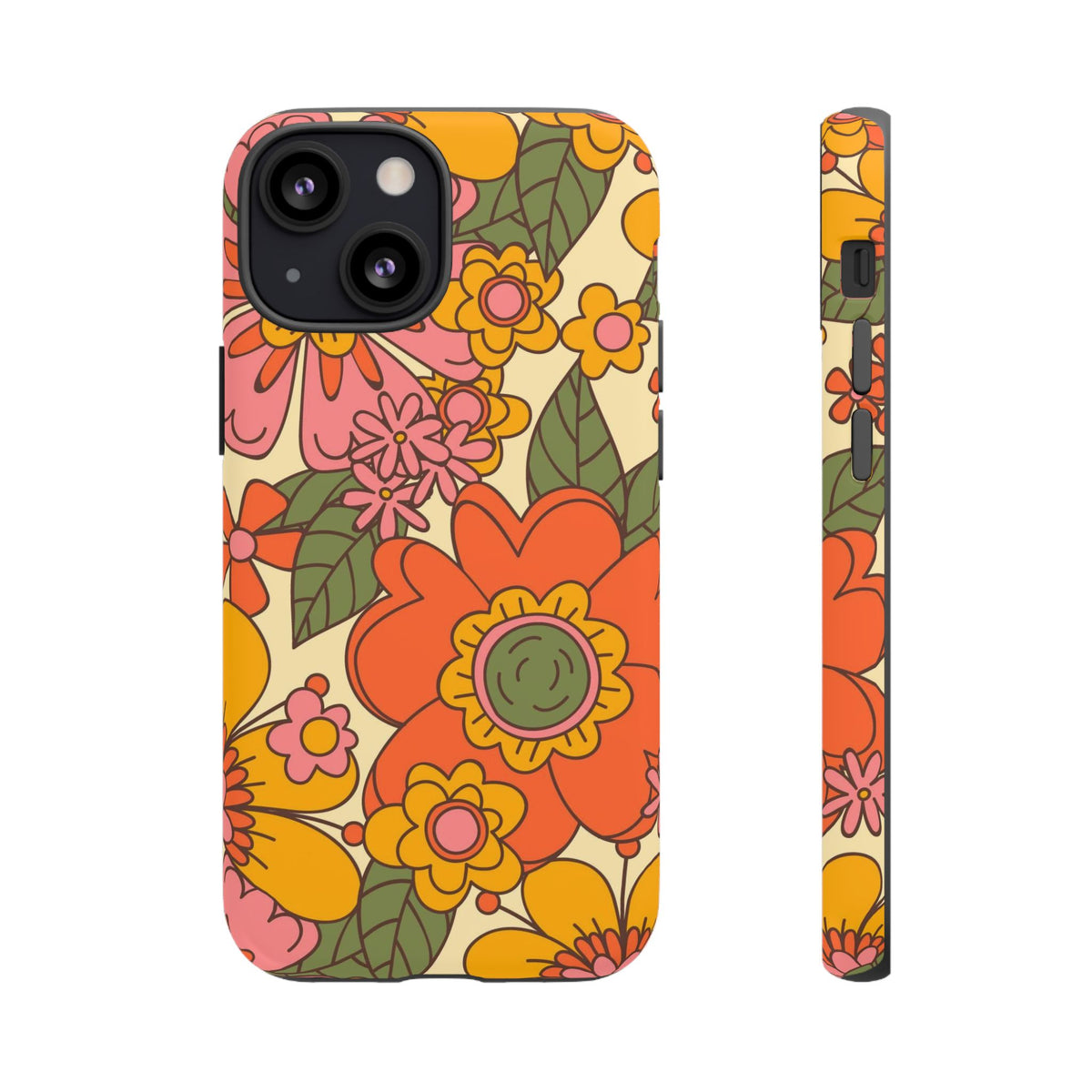 Groovy Retro Flower Power Vintage Inspired Pattern Smart Phones Tough Phone Cases