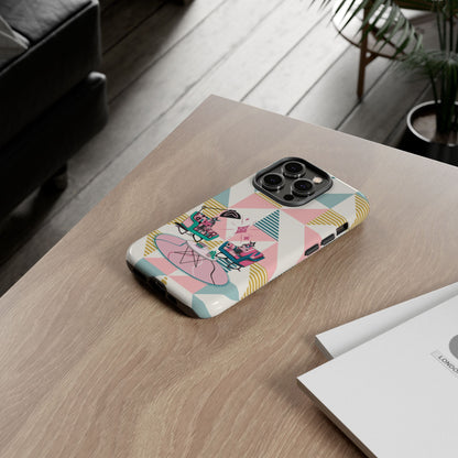 Atomic Cats Reading, Book Talk, Book Lover, Retro Chic Phone Case with Retro Vibe - Cozy Living Room Design