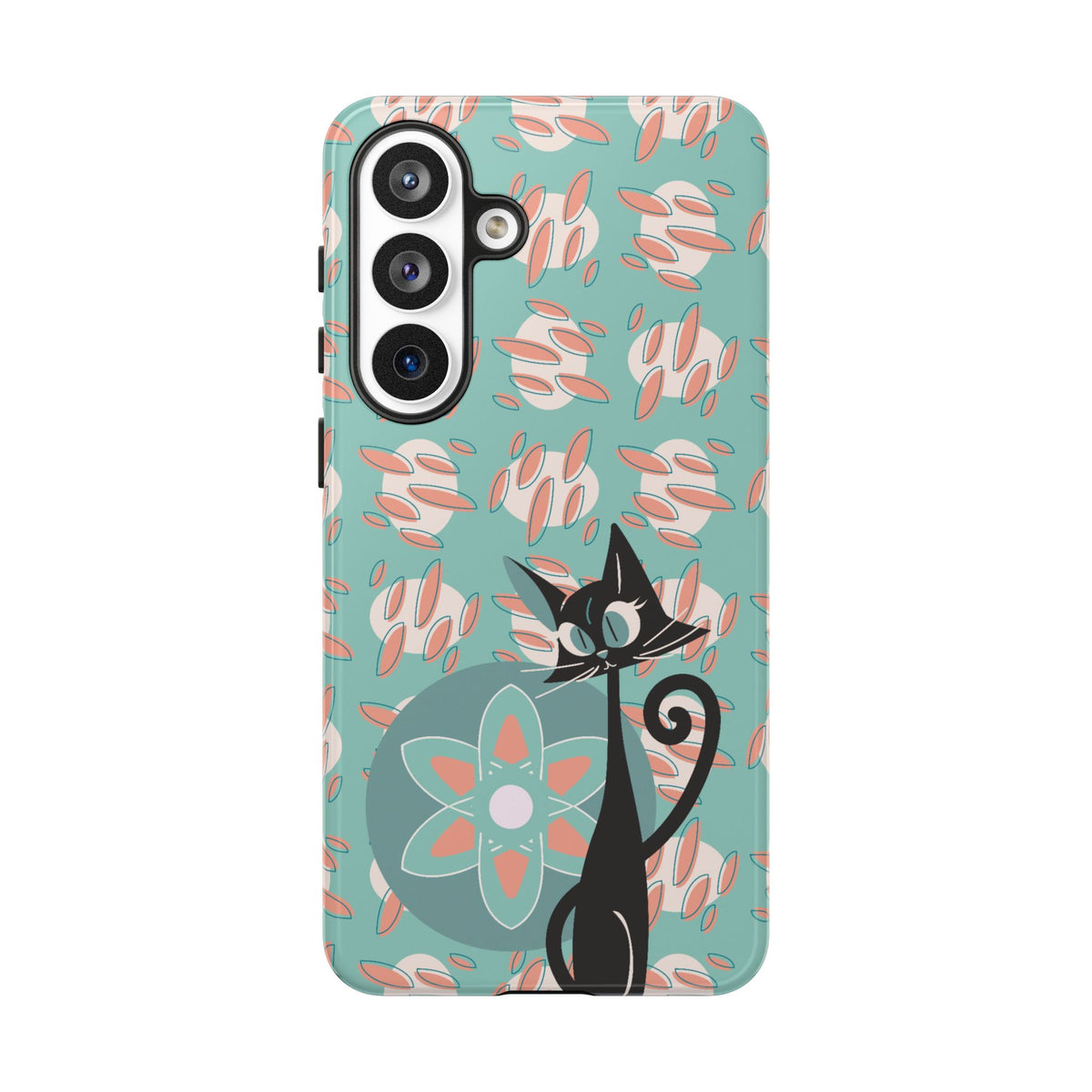 Atomic Cat, Mid Century Modern Funky Fun Smart Phone Tough Phone Cases