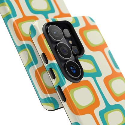 Mid Century Modern Groovy Googie Design, Colorful Smart Phone Tough Cases