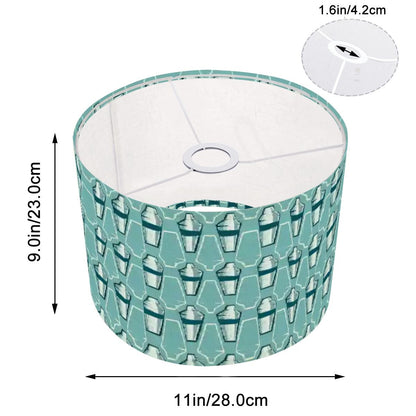 Mid Century Modern Martini Shaker Designed Aqua Blue Retro Lamp SHADE ONLY - For Arc Floor Lamps Only - Mid Century Modern Gal