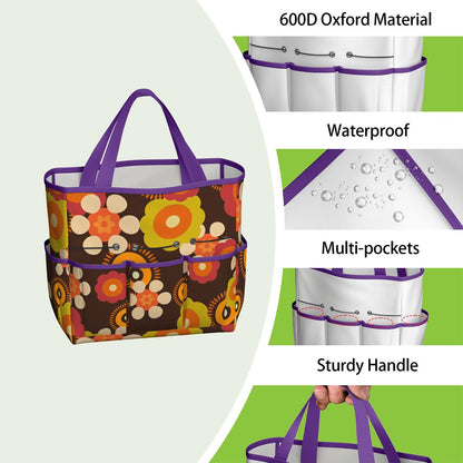 Retro Flower Power 70s Garden Tool Bag