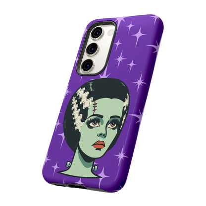 Bride of Frankenstein Retro Mid Mod Horror Buff Purple Halloween Tough Phone Case