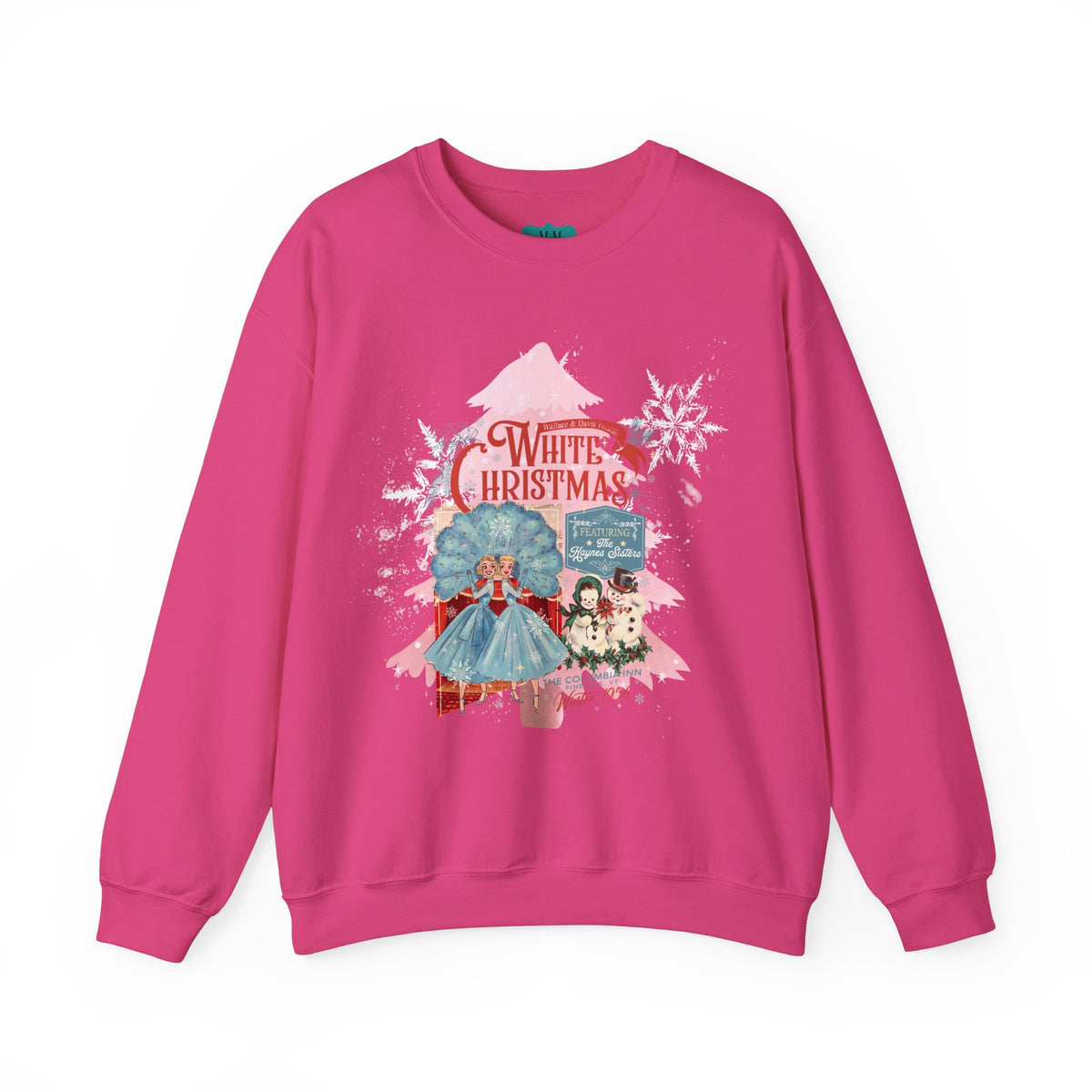 Sister Sister Festive 'White Christmas' Unisex Crewneck Sweatshirt - Cozy Holiday Apparel - Mid Century Modern Gal