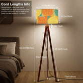 Mid Century Modern Atomic Space Orange, Teal, Yellow Mod Tripod Floor Lamp - Mid Century Modern Gal