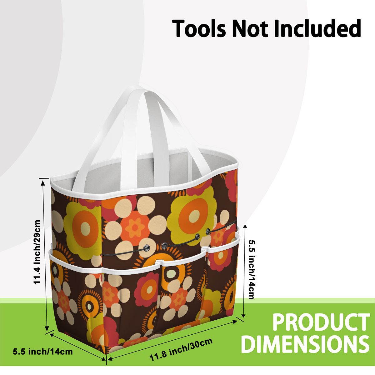 Retro Flower Power 70s Garden Tool Bag - Mid Century Modern Gal