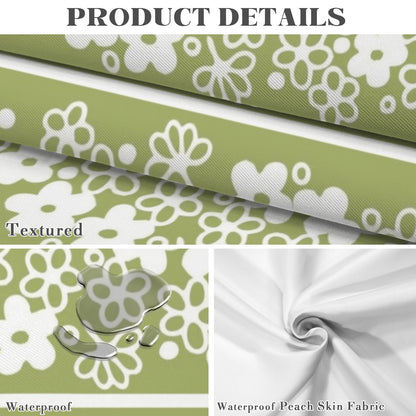 Retro Green, Spring Blossom, Mod Daisy MCM Tablecloth - Mid Century Modern Gal