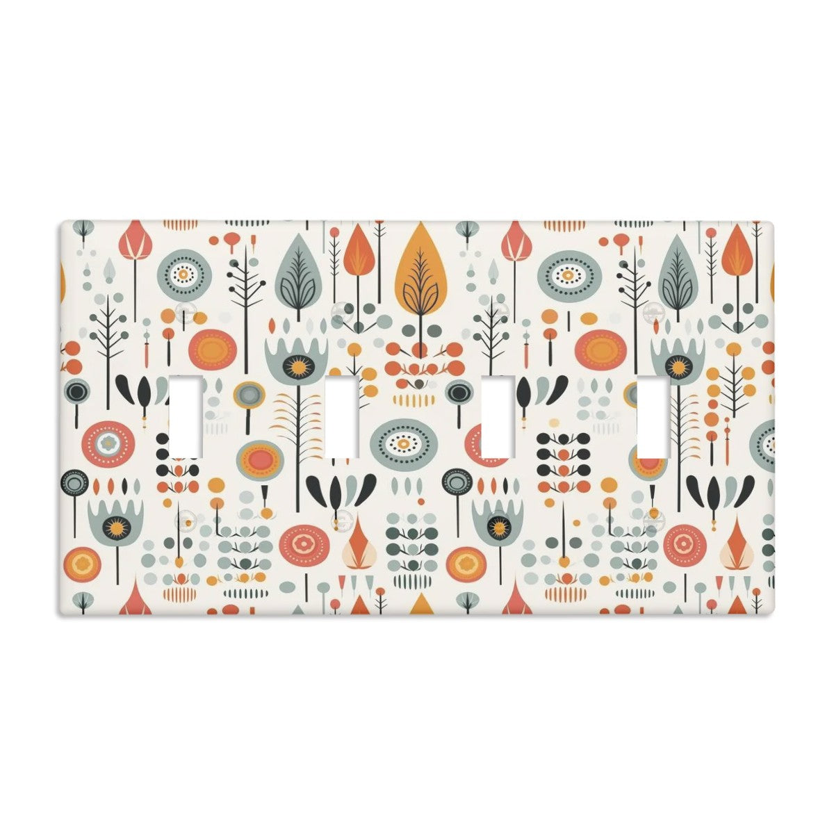 Switch Cover 4-Gang 4 Toggle - Mid Century Modern Gal