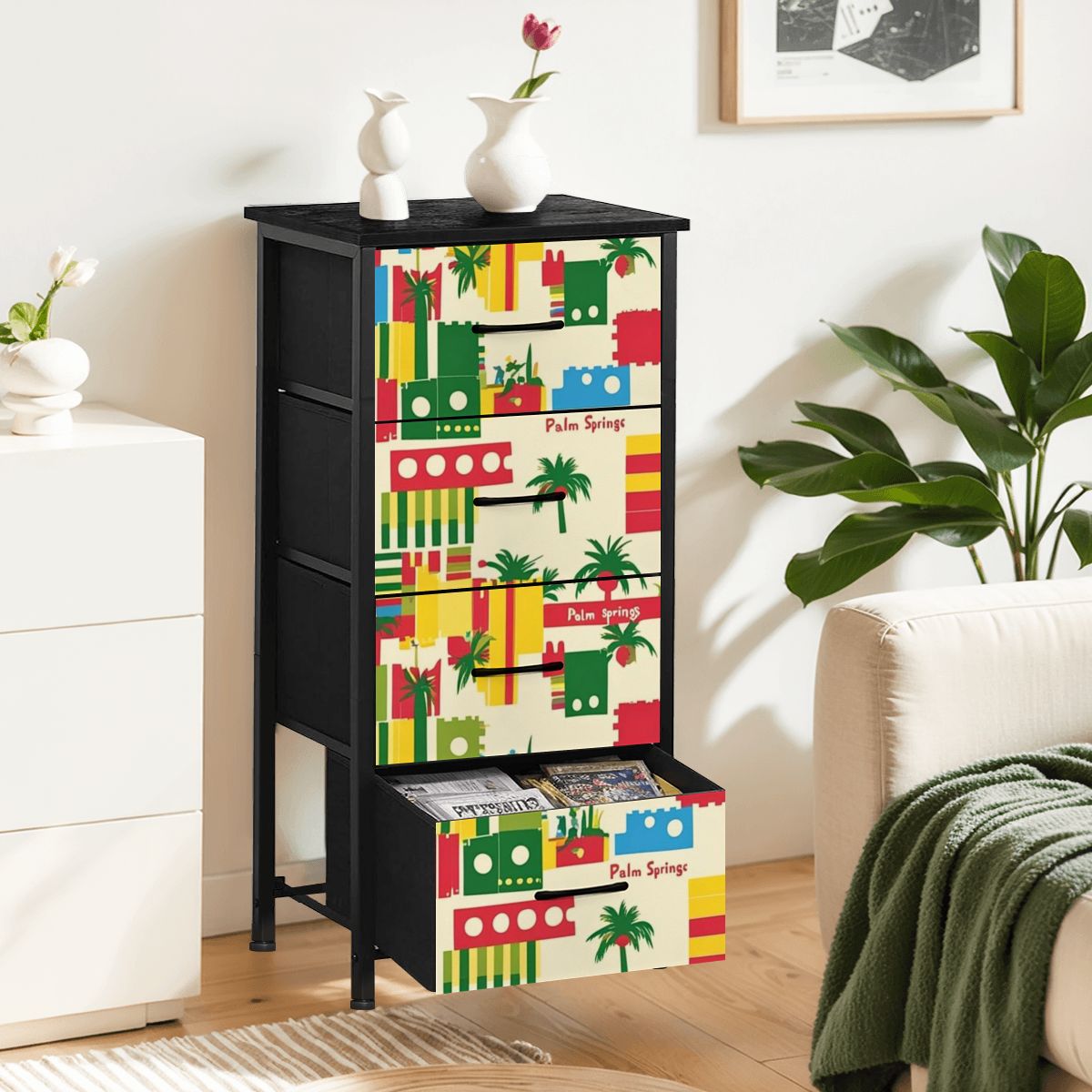 Mid Century Modern Old Palm Springs California Retro Mod 4-Drawer Dresser - Mid Century Modern Gal