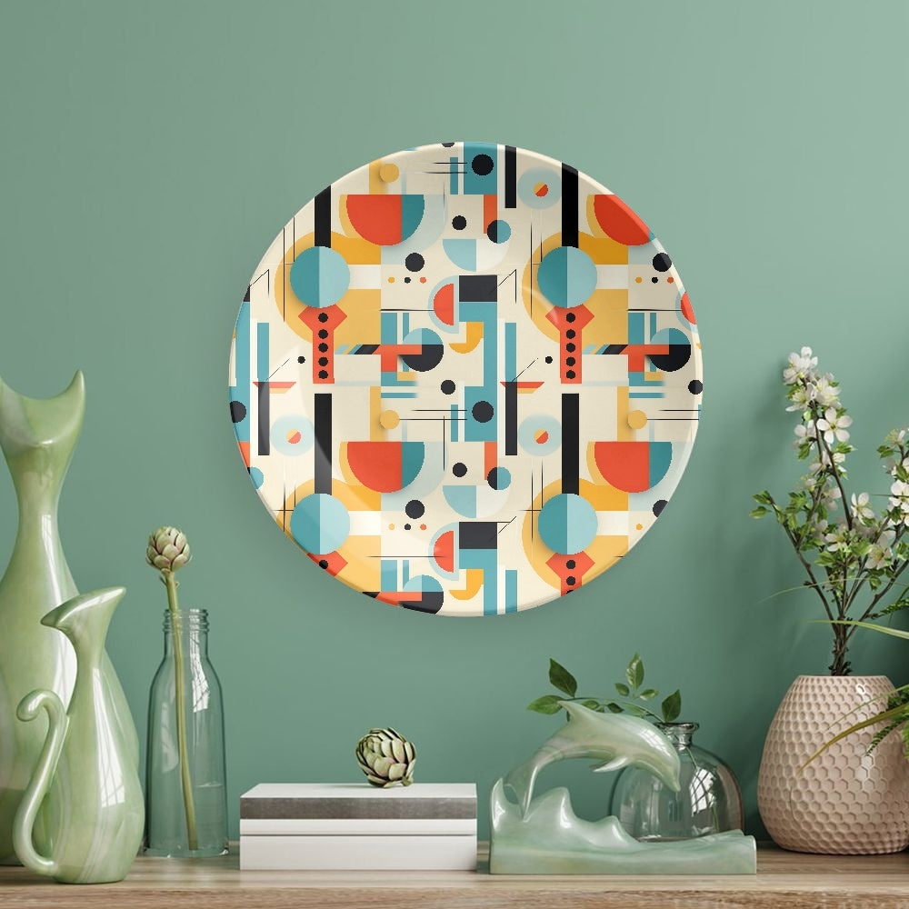 Mid Century Modern Bauhaus Designed Ceramic Decorative Plate