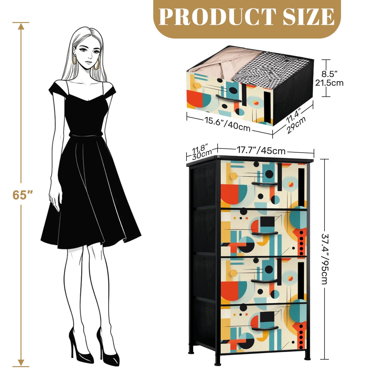 Mid Century Modern Bauhaus Designed 4-Drawer Dresser - Mid Century Modern Gal