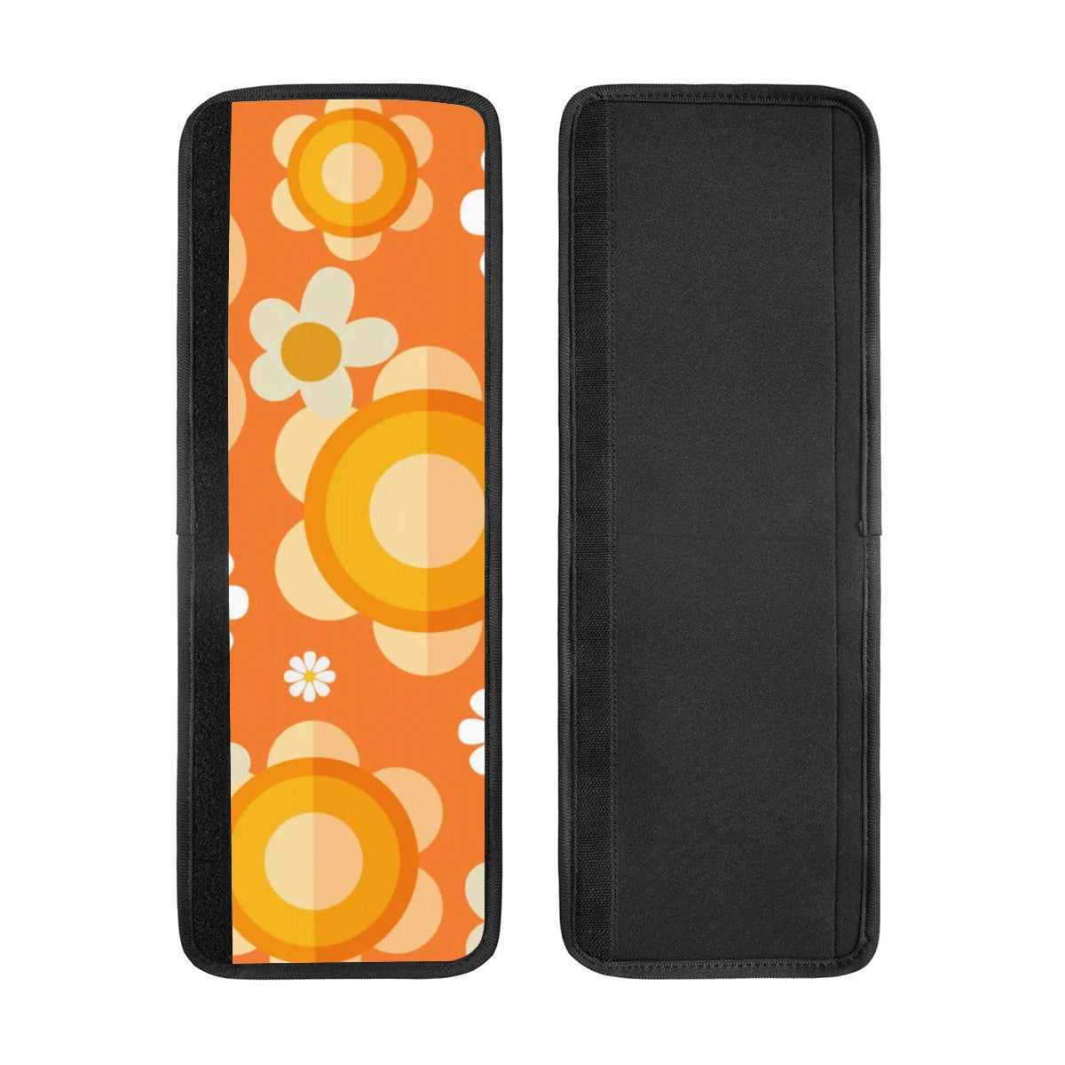 Retro Flower Power Sunshine Orange Refrigerator Handle Covers 2 pcs - Mid Century Modern Gal