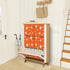 Atomic Starbursts Mid Century Modern Orange Retro Shoe Cabinet - Mid Century Modern Gal