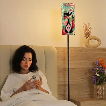 Vintage Strawberry 50s Atomic Cat, Pink Retro Slim Floor Lamp - Mid Century Modern Gal