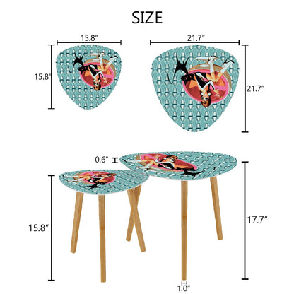 Mid Century Modern Barware Nesting Tables, Atomic Martini, Mod Gal And Atomic Cat Designed - Mid Century Modern Gal