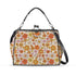 Groovy 60s Flower Power Orange Pink Yellow Floral Mid Century Modern Kisslock Crossbody Purse - Mid Century Modern Gal