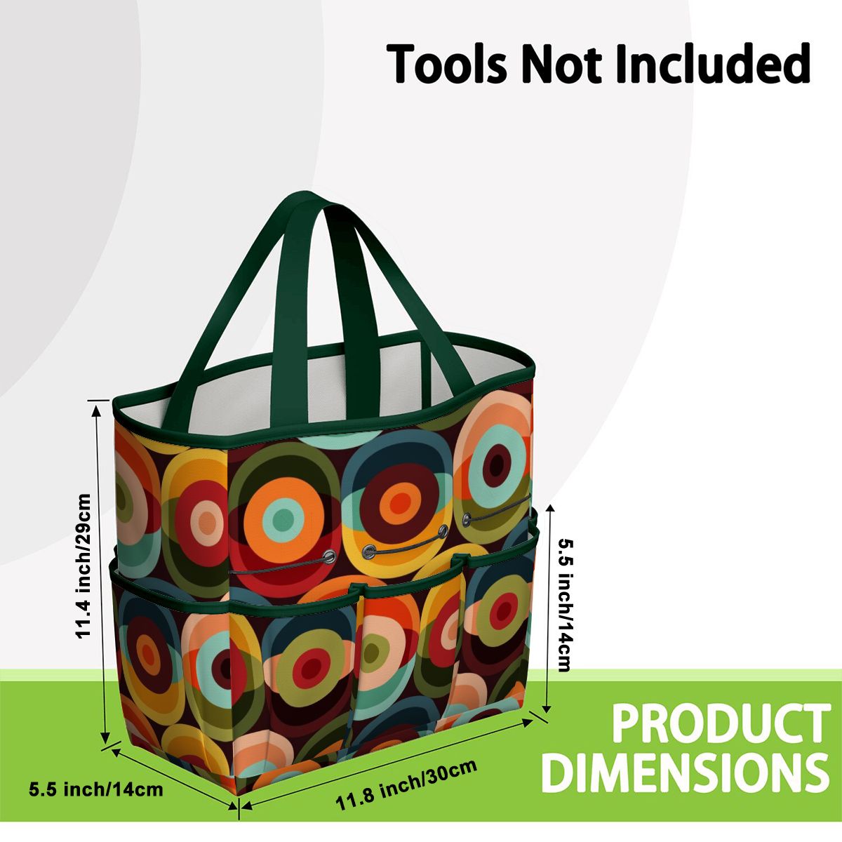 Retro Groovy Mod Space Orb Designed Mid Century Modern Garden Tool Bag