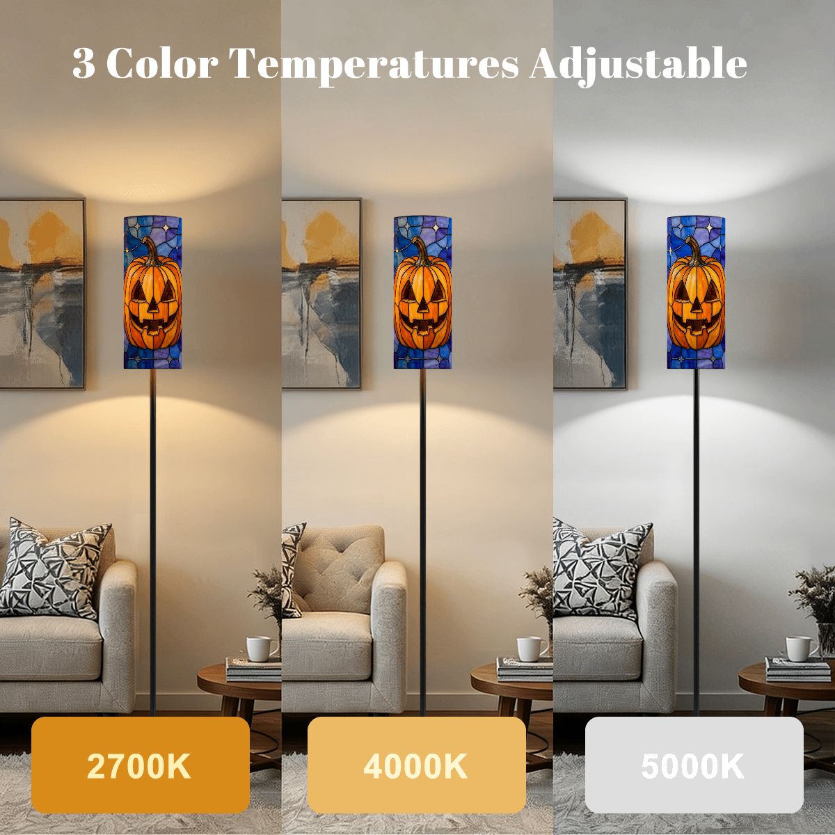 Halloween Stained Glass Style Jack-o&