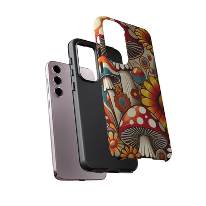 Colorful Mushroom Flower Phone Case - Boho Chic Design