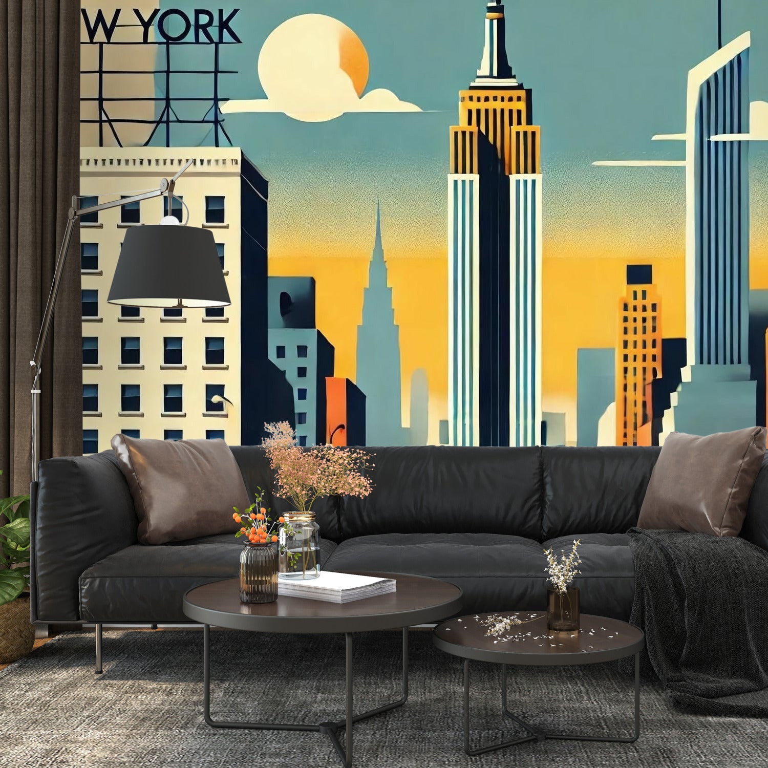 New York City Wallpaper, Peel And Stick Kitschy Fun Wall Murals