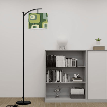 Mid Century Modern Geometric Designed Green, Mid Mod Lamp SHADE ONLY - For Arc Floor Lamps Only - Mid Century Modern Gal