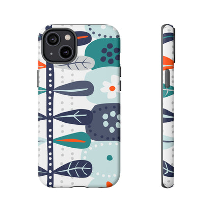 Scandinavian Modern Floral Nordic Hygge Tough Phone Case - Mid Century Modern Gal