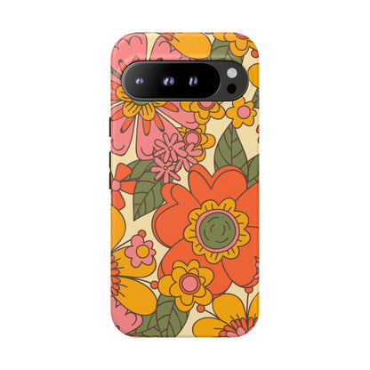 Groovy Retro Flower Power Vintage Inspired Pattern Smart Phones Tough Phone Cases
