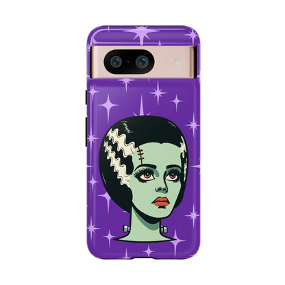 Bride of Frankenstein Retro Mid Mod Horror Buff Purple Halloween Tough Phone Case