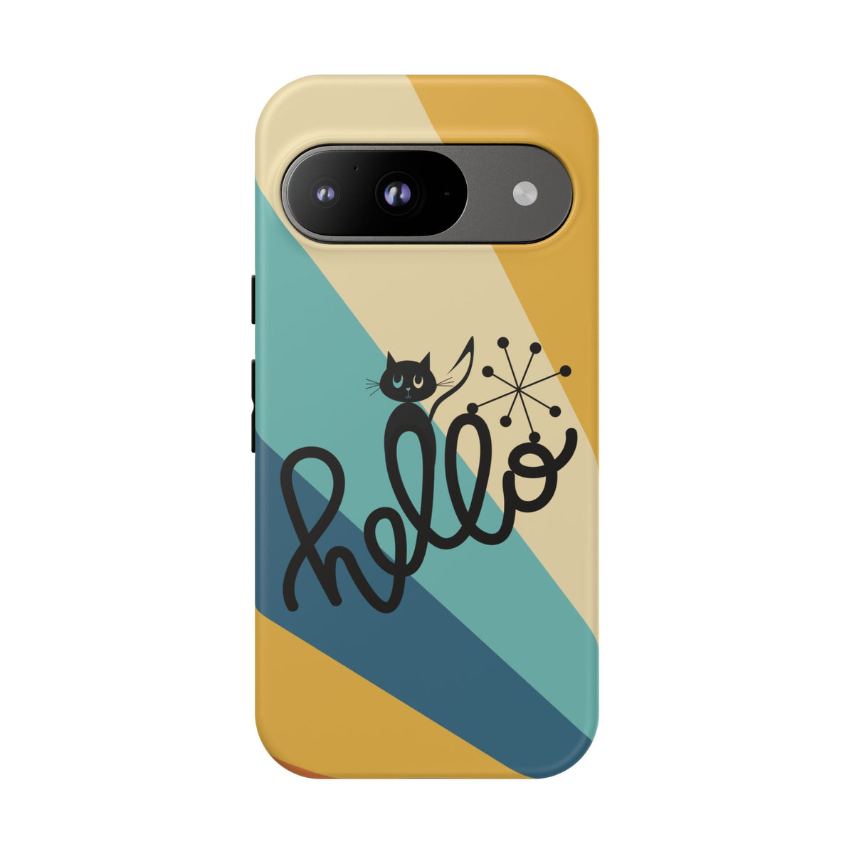 Atomic Groovy Cat, Retro, Kitschy, Hello Starburst, Mid Mod Smart Phone Tough Phone Cases
