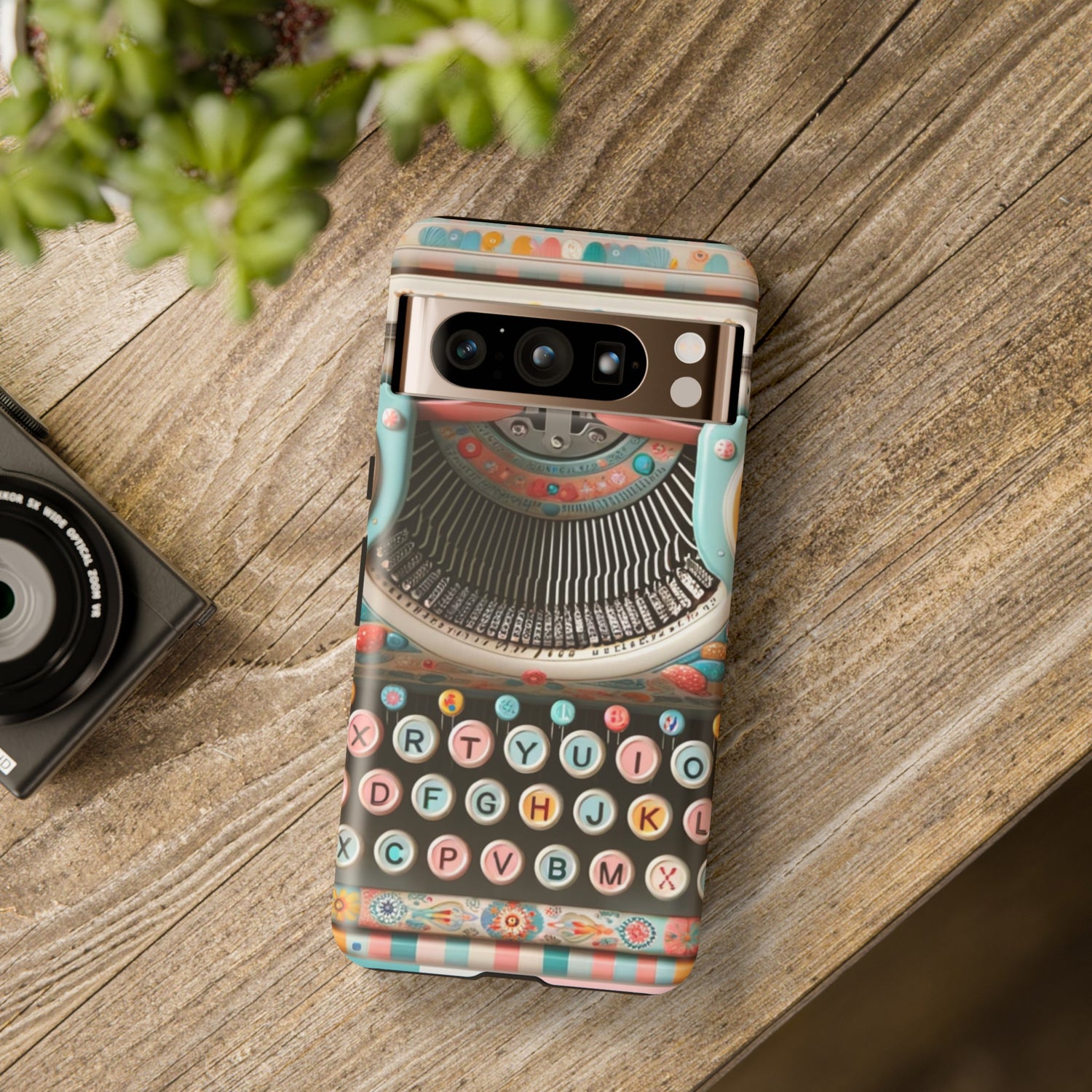 Retro Typewriter Mid Mod Kitschy  Quirky Fun Smart Phone, Tough Cases