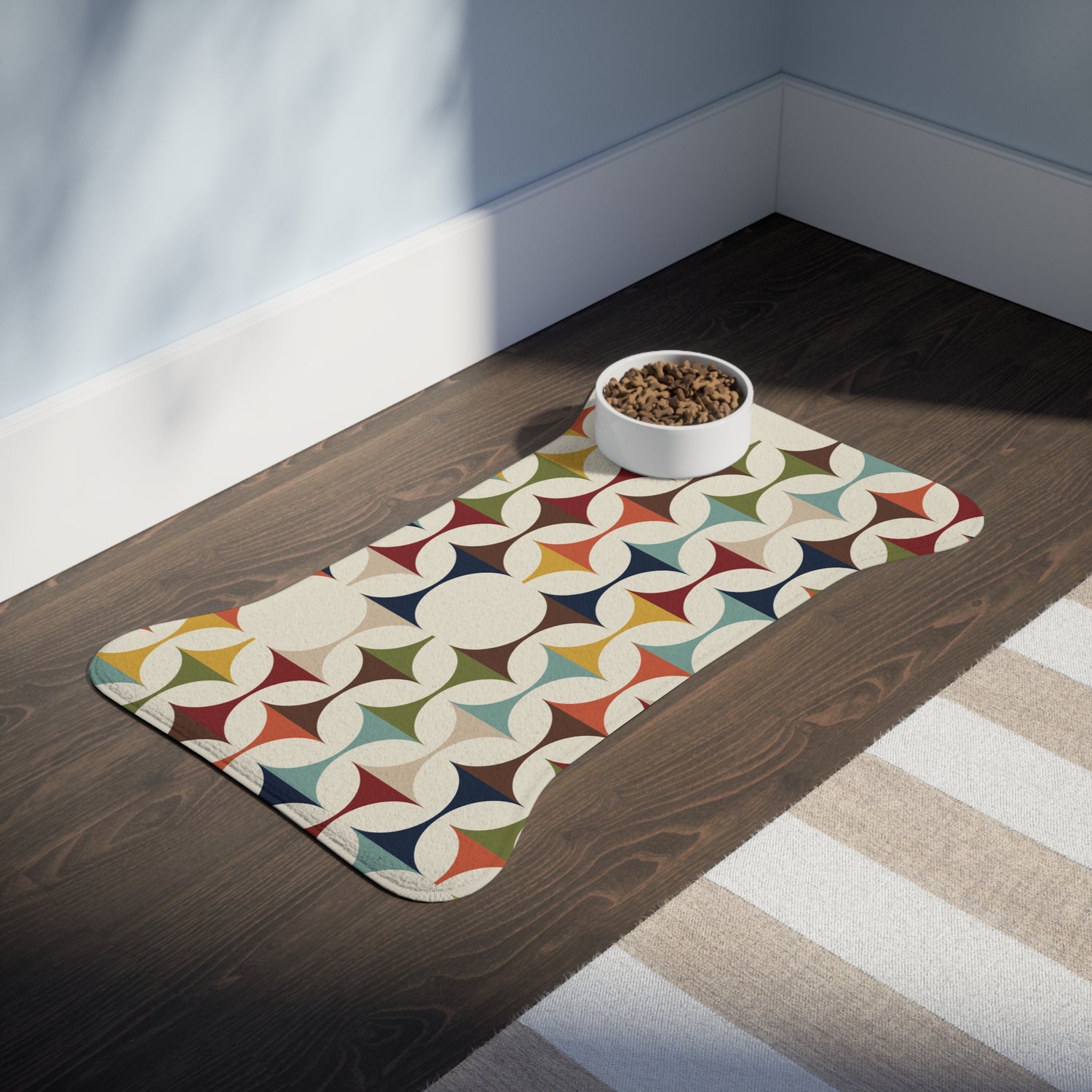 Scandinavian Design Geometric Pet Feeding Mats