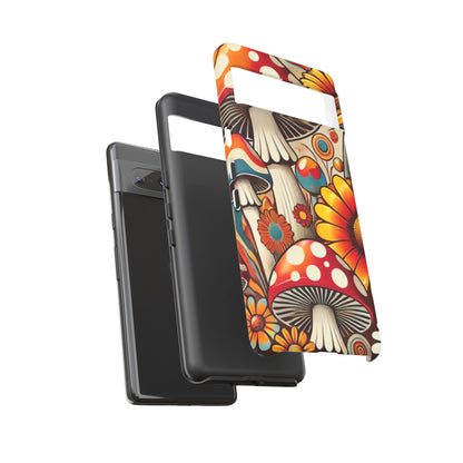 Colorful Mushroom Flower Phone Case - Boho Chic Design