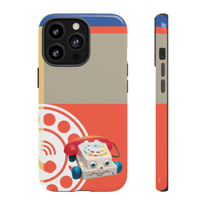 The First Original Phone, Eye Phone, Retro Kitschy Cute Rotary Phone, Tough Phone Cases - Mid Century Modern Gal