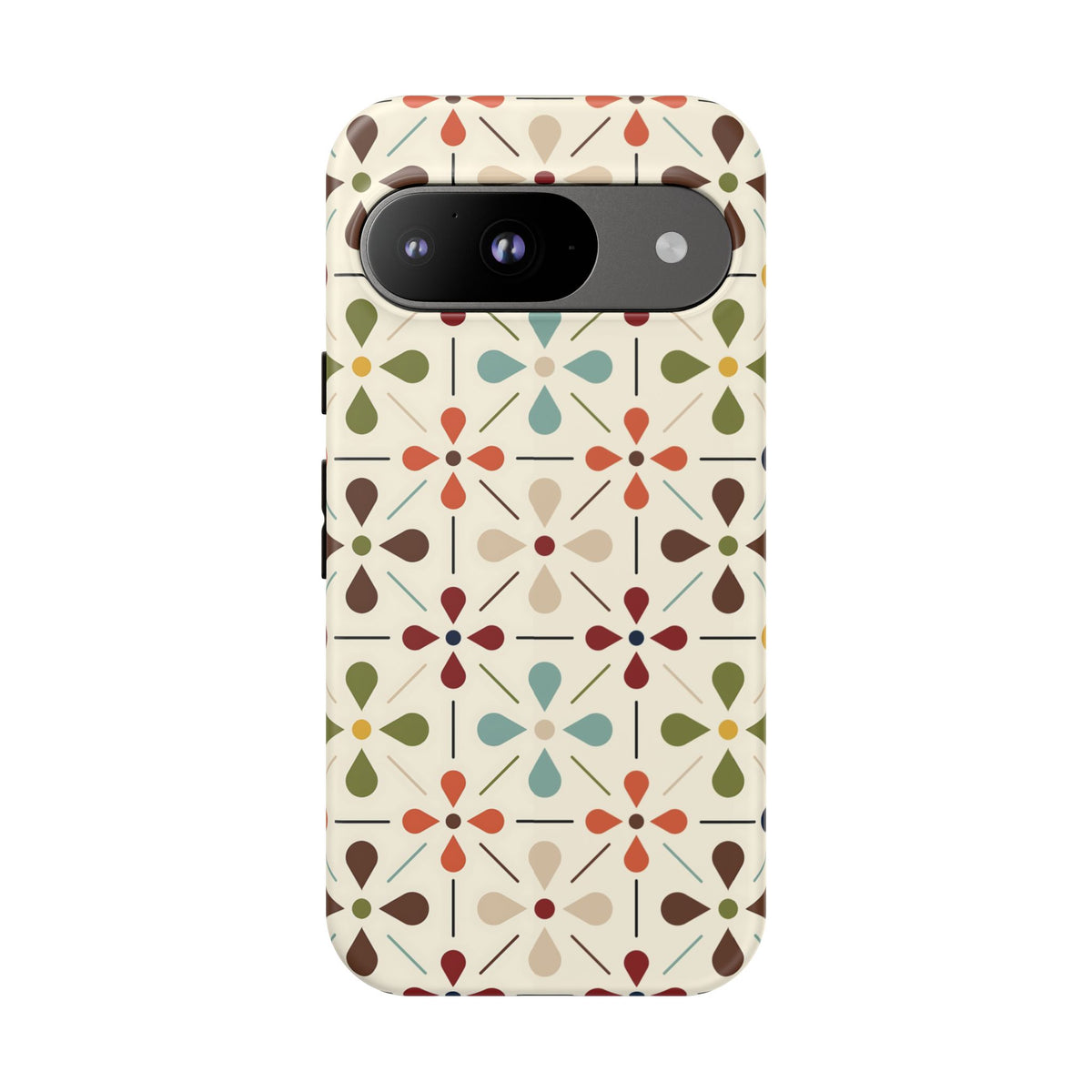 Scandinavian Flower, Mid Modern Danish Design Tough Phone Case
