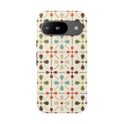 Scandinavian Flower, Mid Modern Danish Design Tough Phone Case