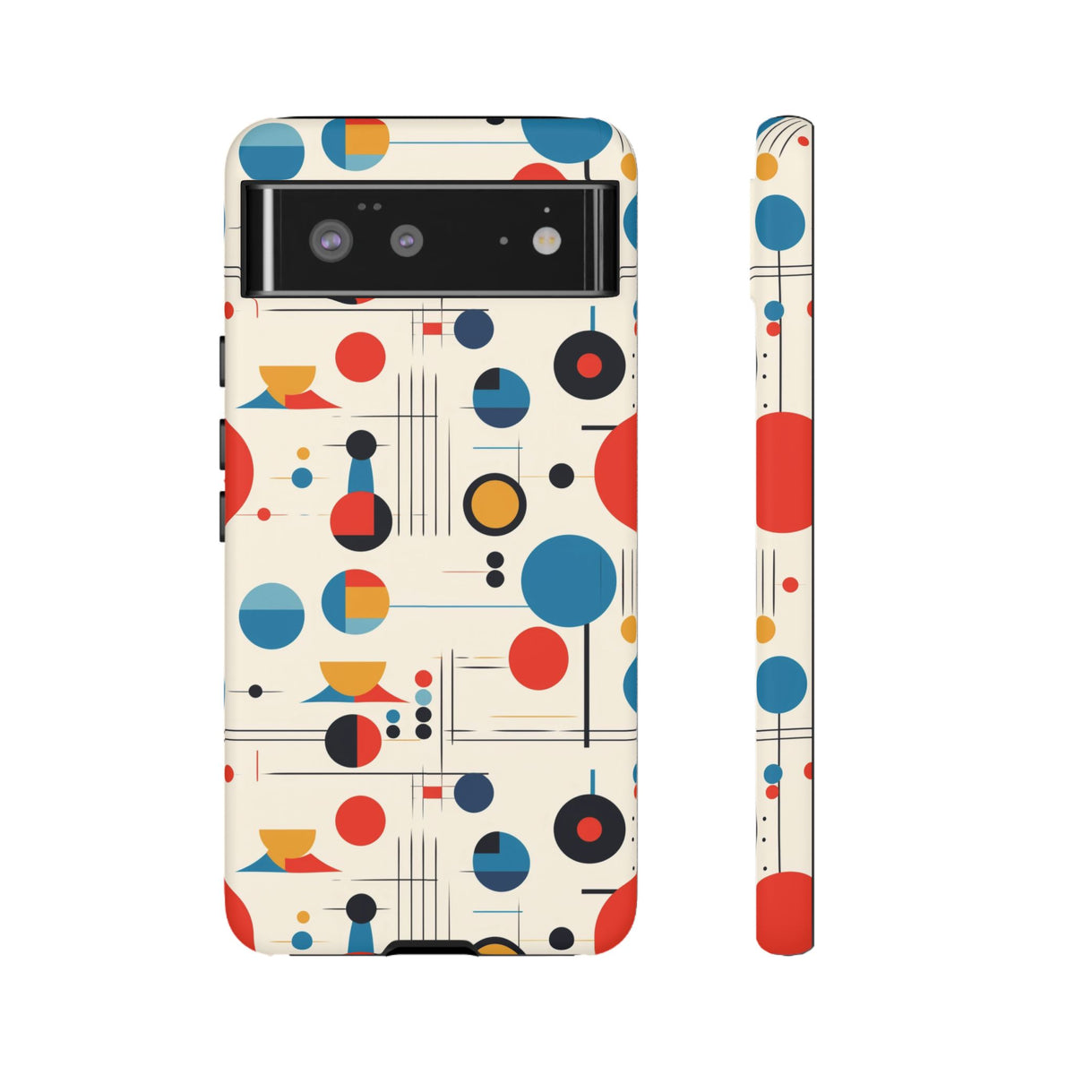Mid Mod Bauhaus Designed iPhone, Samsung, Pixel Retro Phone Tough Cases