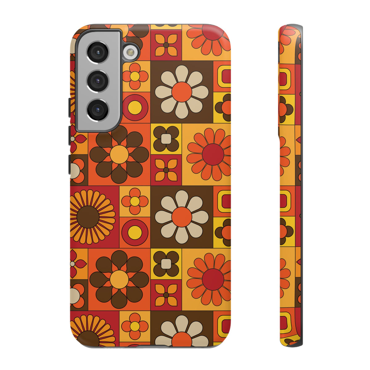 Retro 70s Mid Mod Floral Phone Case | Tough Cases for Flower Lovers