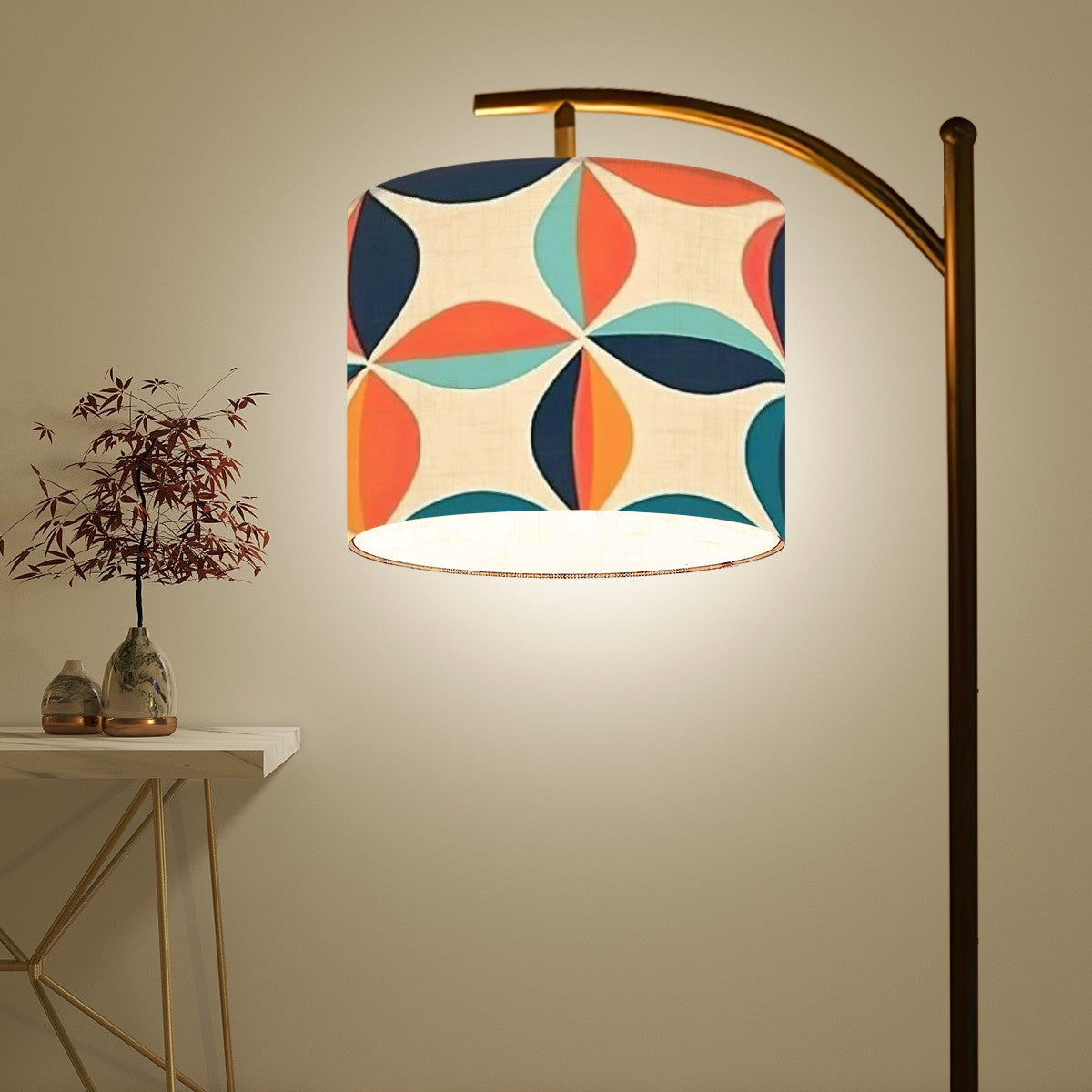 Mid Century Modern Geometric Groov Lamp Shade ONLY