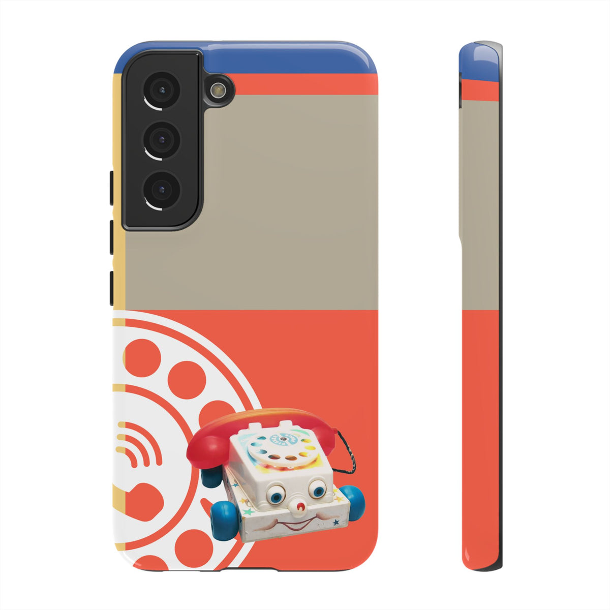 The First Original Phone, Eye Phone, Retro Kitschy Cute Rotary Phone, Tough Phone Cases - Mid Century Modern Gal