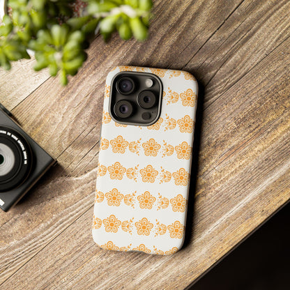 Pyrex Golden Butterfly Floral Phone Case, Tough Cases for Stylish Protection, Gift for Her, Durable, Trendy Floral Design, Cell Phone Cover